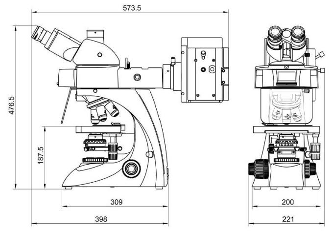 BK6000 Biological Microscope Size(mm)