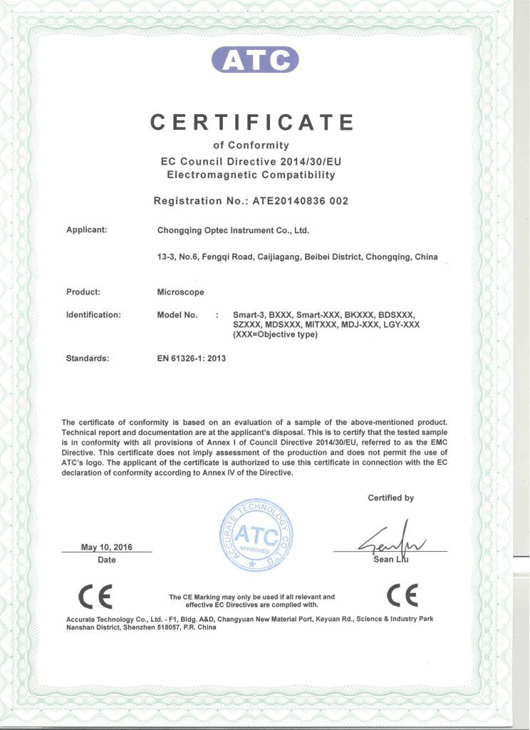 Scopelab CERTIFICATE CE