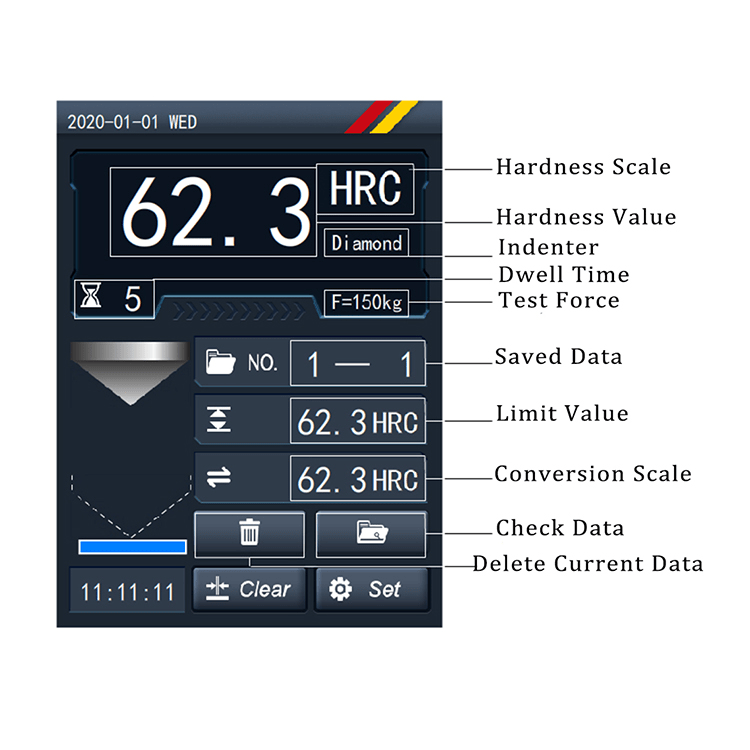 HRS-150 Digital Rockwell Hardness Tester 7