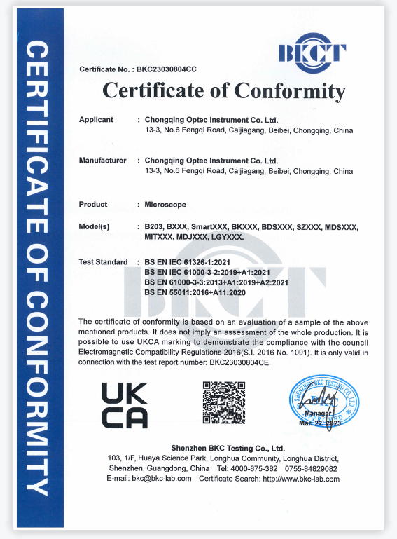 Scopelab CERTIFICATE