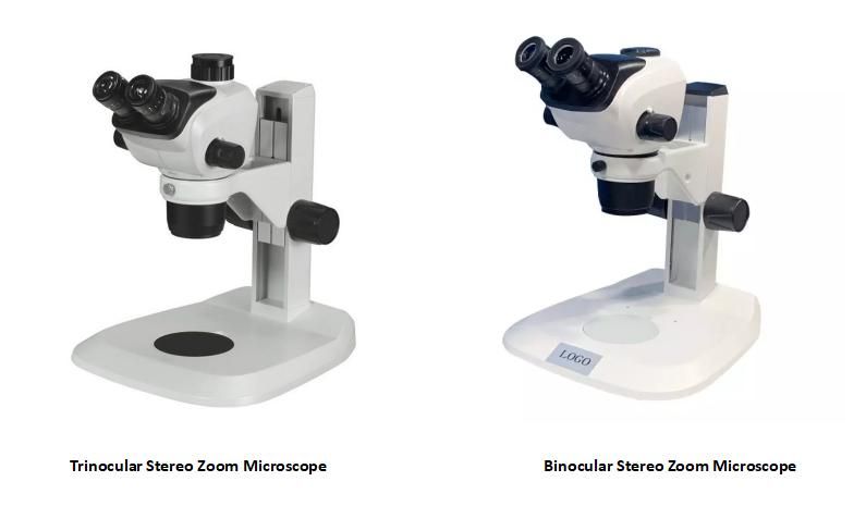 Trinocular and Binocular Stereo Zoom Microscope