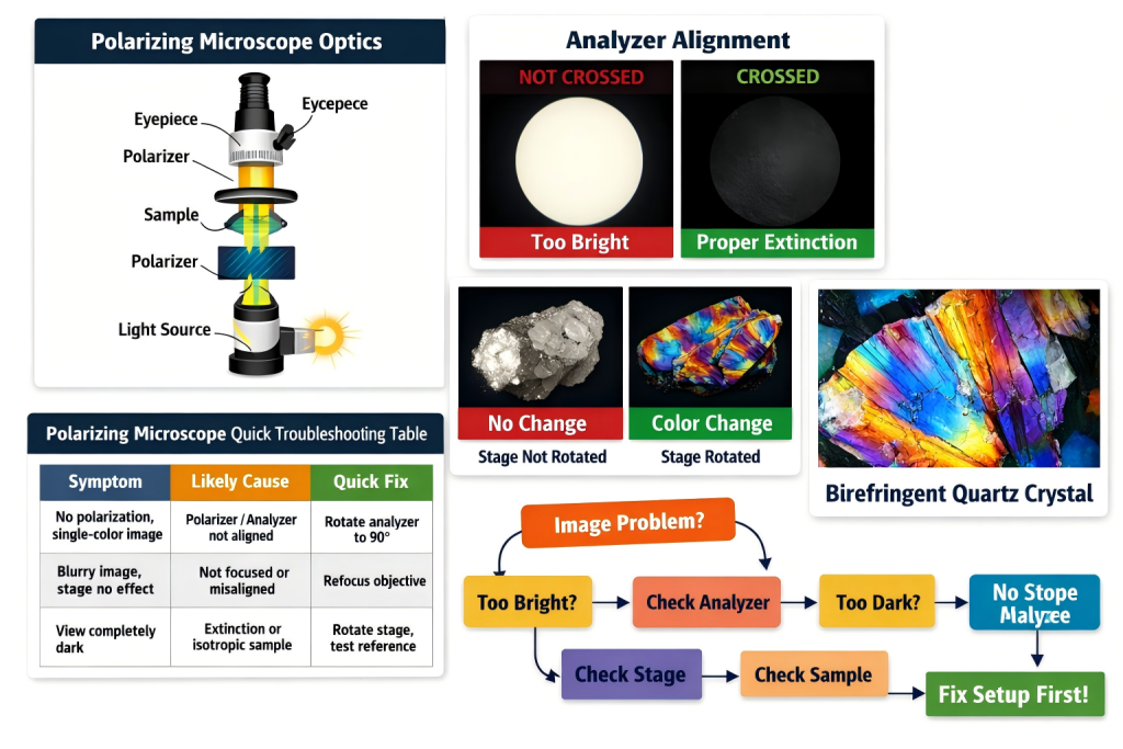 7 Common Mistakes When Using a Polarizing Microscope and How to Avoid Them