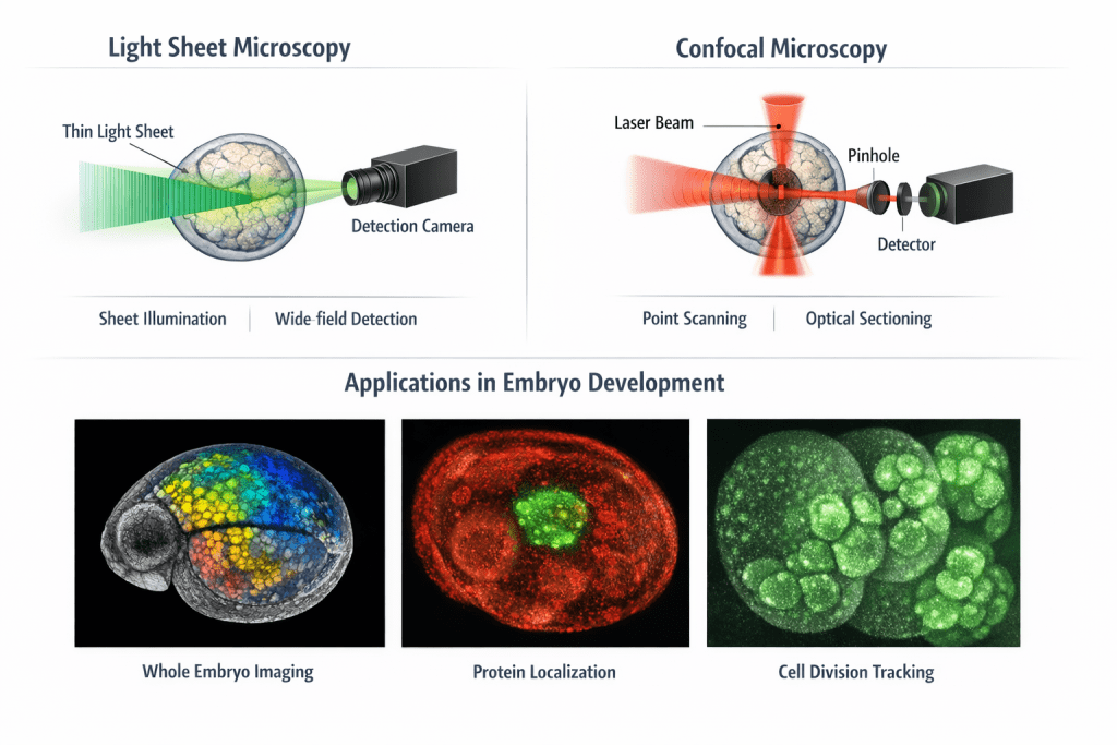 Light Sheet Microscopy vs. Confocal: Which one wins for embryo development tracking?