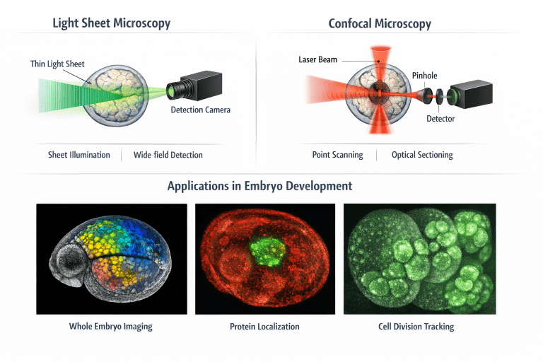 Light Sheet Microscopy vs. Confocal: Which one wins for embryo development tracking?